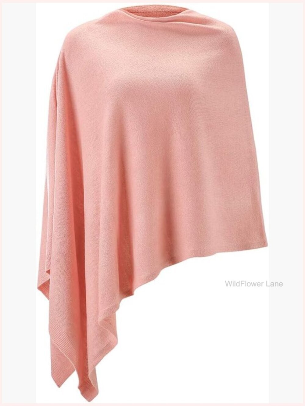 Women's Knitted Poncho Wrap Shawl Scarf Cape Lightweight Versatile Solid